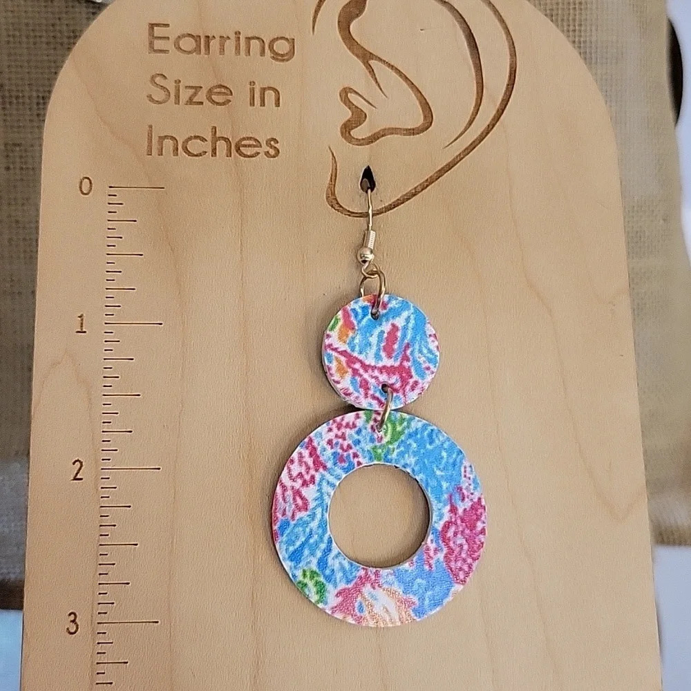 SOUTH BEACH RING DROP EARRINGS - Picture 4 of 5
